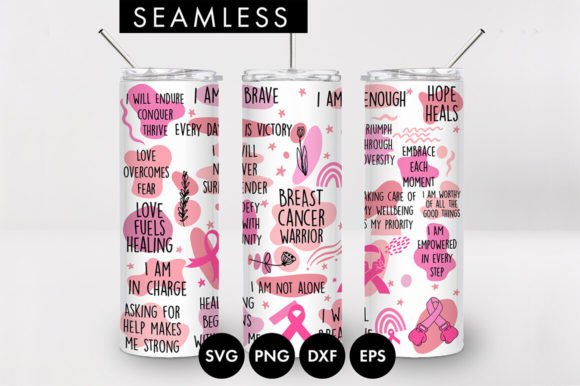 20oz Breast Cancer Affirmations Tumbler: A Designer's Graphics & Crafts Review