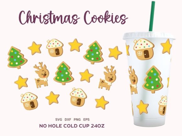 Christmas Cookies Cold Cup 24oz SVG: Graphics and Crafts