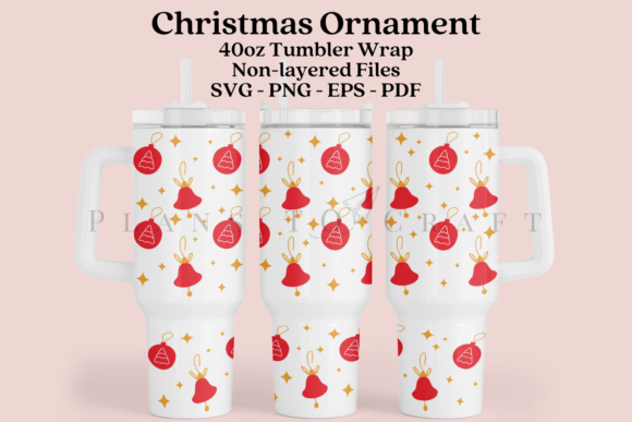 Christmas Ornament 40oz Tumbler Wrap SVG: Graphics & Crafts