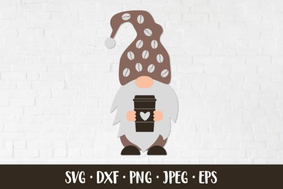 Coffee Gnome SVG: Cute Illustrations & Graphics for Creators