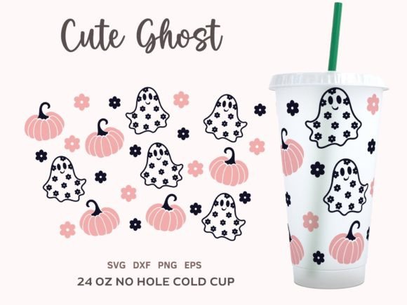 Cute Halloween 24oz SVG: Graphics & Illustrations