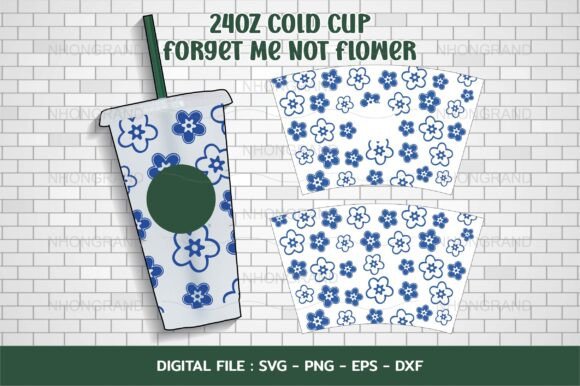 Forget Me Not Flower Pattern SVG 24oz Design Review