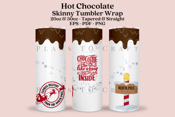 Hot Chocolate Skinny Tumbler Wrap SVG Review
