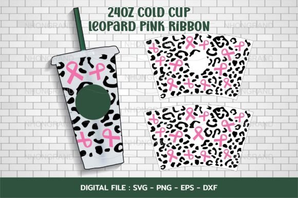 Leopard Cancer Awareness Pink Graphics for Crafts