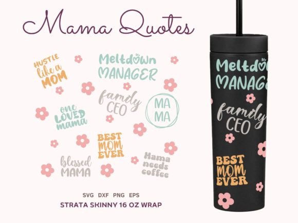 Mama Love Quotes Strata Skinny SVG: Graphics & Illustrations Review