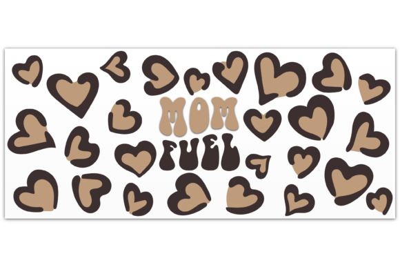 Mom Fuel SVG 16oz Glass Wrap: Graphics & Print Templates