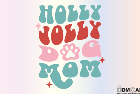 Retro Merry Christmas Dog Mom Graphics & Print Templates