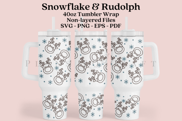 Rudolph Snowflake 40oz Tumbler Wrap SVG: A Graphics & Crafts Review