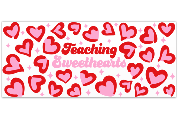 Teaching Sweethearts SVG 16oz Can Graphics & Templates