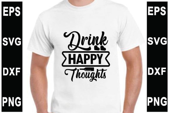 Tumbler SVG Design: Happy Thoughts Graphics & T-Shirt Art