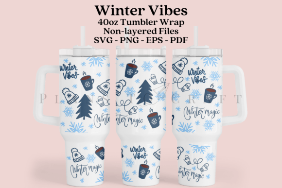 Winter Vibes 40oz Tumbler Wrap SVG: Crafts & Graphics Review
